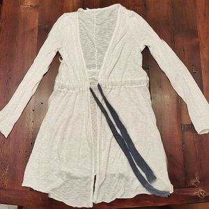 Free People White Duster with Front Tie